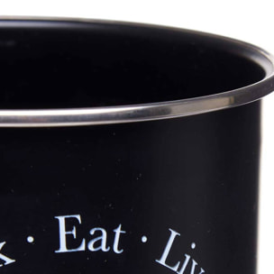 Portautensilios metal redondo negro filo colección kinvara