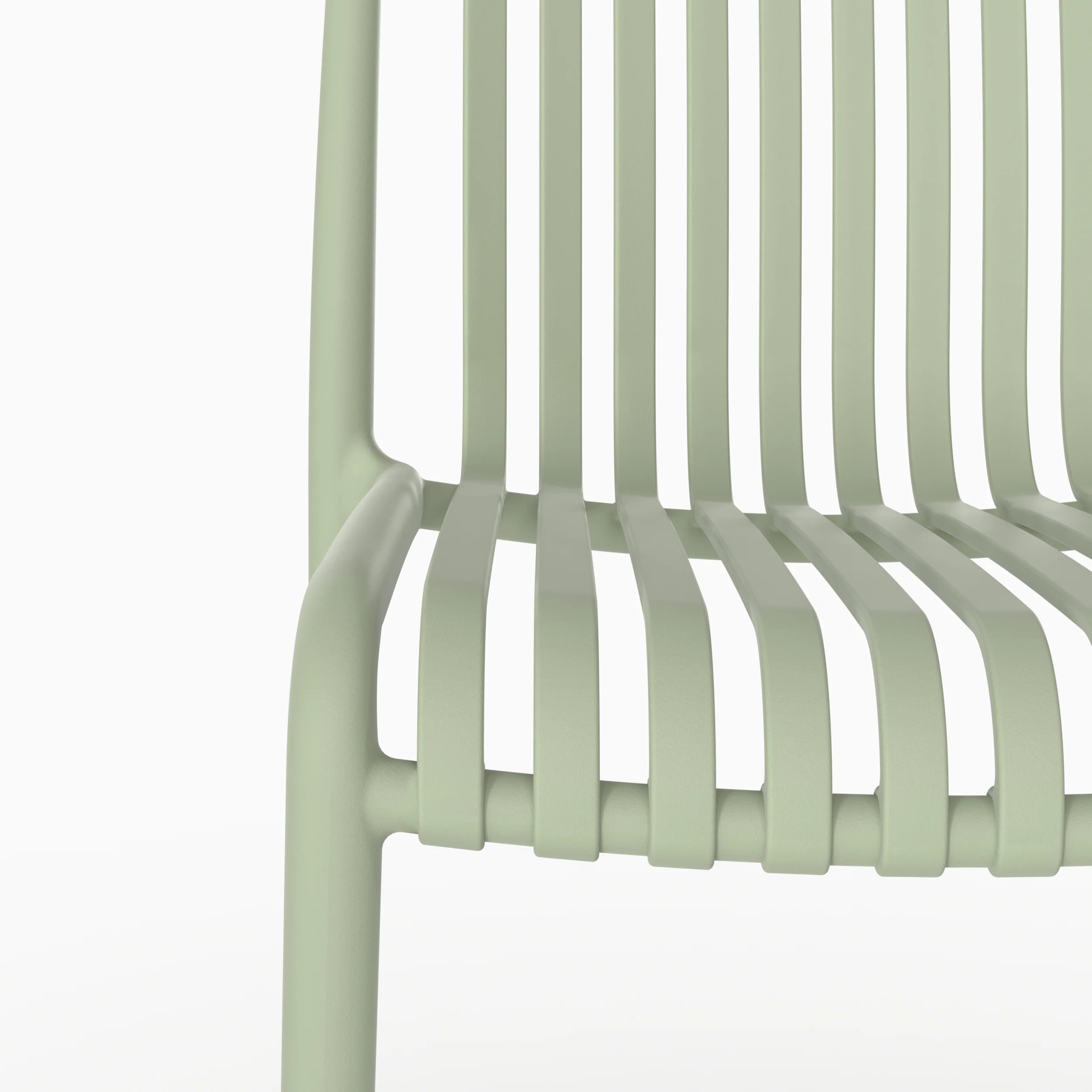 Lot de 2 chaises de jardin empilables en plastique vert pastel - Duli