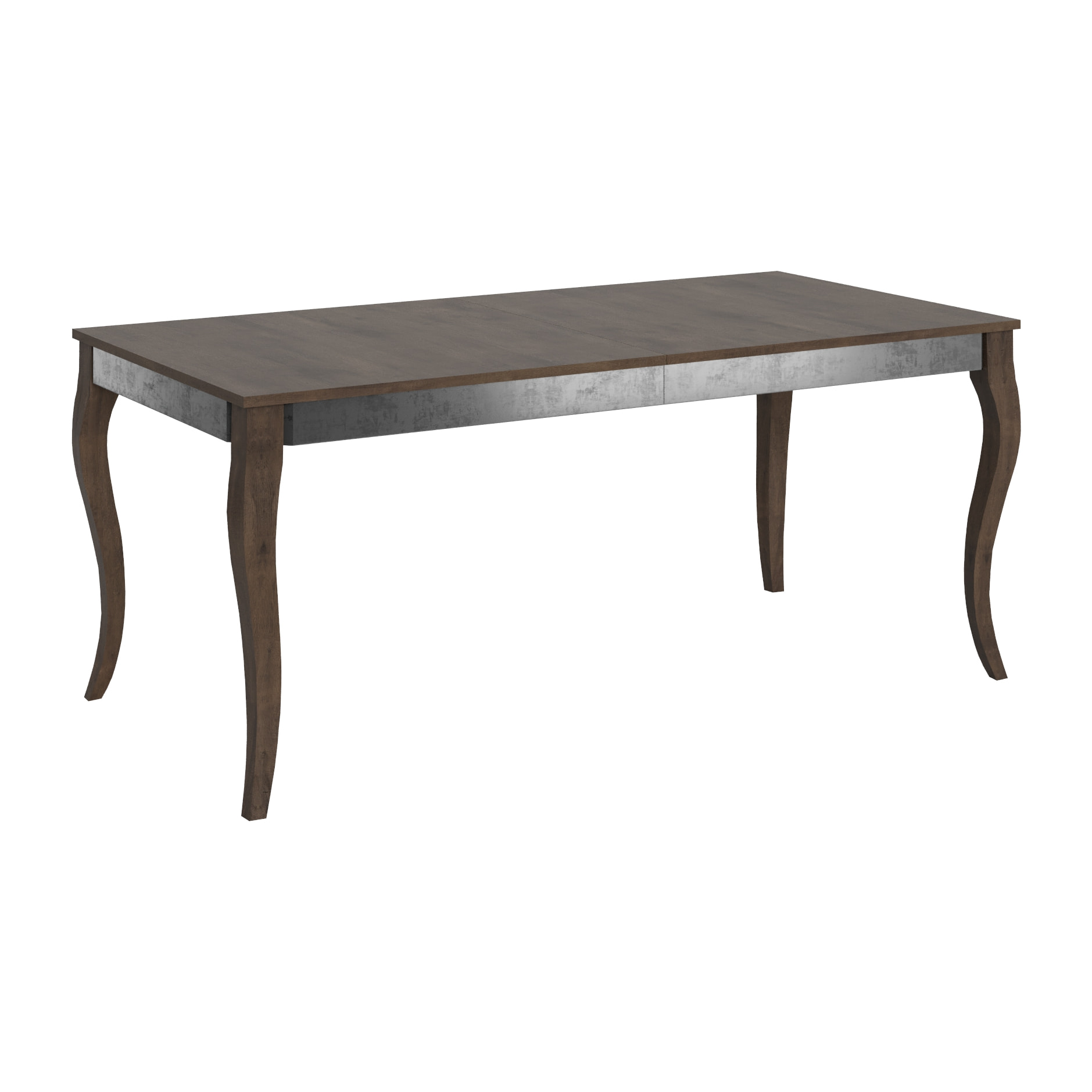 Mesa extensible 90x180/284 cm Olanda Iron Nogal estructura Gris