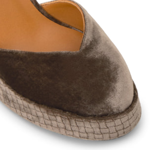 Zapato tacón Visby en terciopelo con tacón de 10 cm