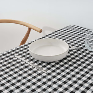 Nappe en tissu 100% coton Vichy Noir