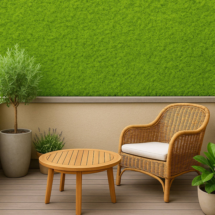 Well home jardín vertical artificial, panel de seto 100x100cm, para decoración interior y exterior - en verde exuberante y realista