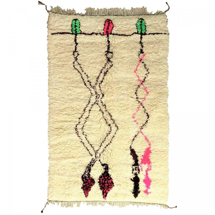 Authentique tapis berbère fait main en laine BOPI