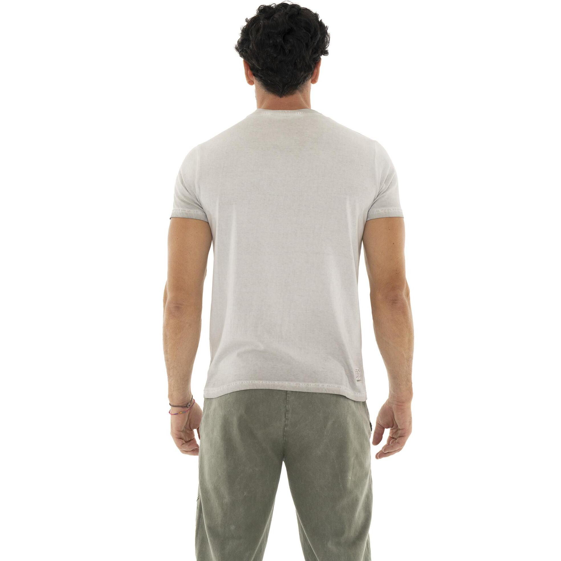 T-shirt a da uomo in cotone lavato Leone Old Wash