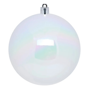 Lot de 4 boules D.10cm polystyrène recyclé blanc