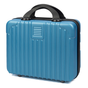 DAM Necessaire rigido ultra leggero in ABS. Adattabile a trolley. 12 pollici. 31x14,5x25 Cm. Colore: Blu Denim