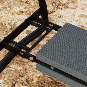 Taburete de Jardín Plegable con Almohadilla de Espuma EVA, Asiento de Jardín 2 en 1 con Bolsa para Herramientas, Portátil, Carga 150kg, Regalo para Jardinería, Jardineros y Ancianos