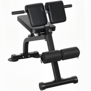 Banc de musculation pliable réglable - banc à abdominaux et lombaires - noir
