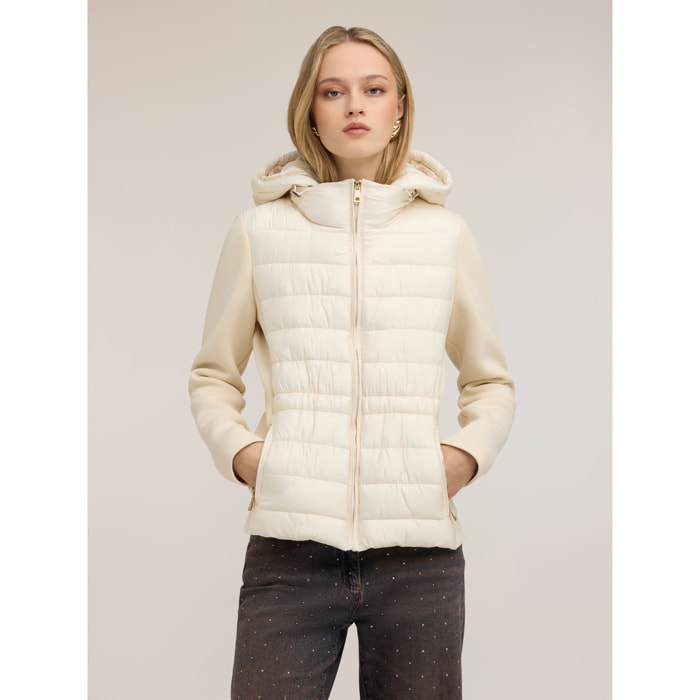 Motivi - Piumino lightweight con cappuccio - Bianco