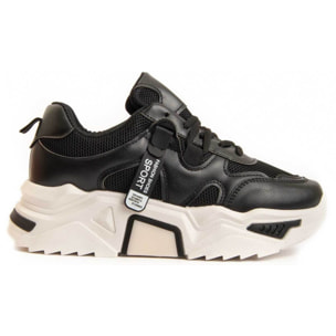 Sneaker De Plataforma - Negro - Altura: 4 Cm