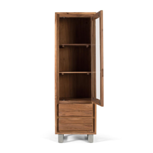 Vitrina de Madera de Acacia 60 Cm Estilo Rústico Moderno