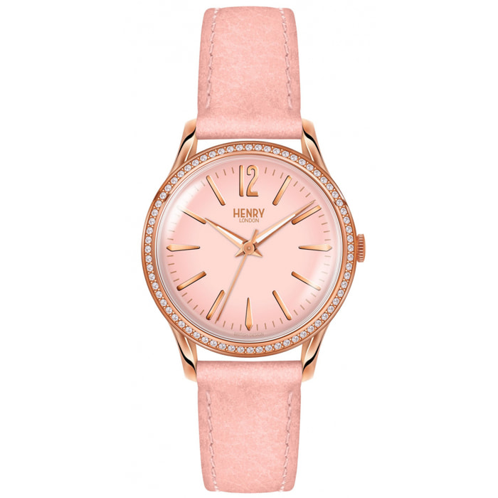 Reloj Henry London HL34-SS-0202 Mujer Analogico Cuarzo con Correa de Piel