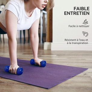 Ensemble d'haltères courtes total 10 Kg - collaboration Aosom.fr x FFHandball - paires de 0,5/1/1,5/2 Kg avec malette - métal PU multicolore