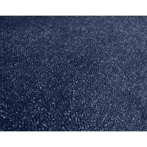Spice - canapé d'angle réversible 4 places convertible avec coffre en tissu moucheté - Bleu marine