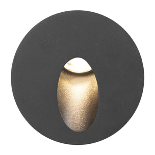 Forlight Icon Round - Foco Empotrable de Pared LED para Exterior IP65. LED 2.2W Blanco Cálido 3000K. Empotrable de Pared Exteri