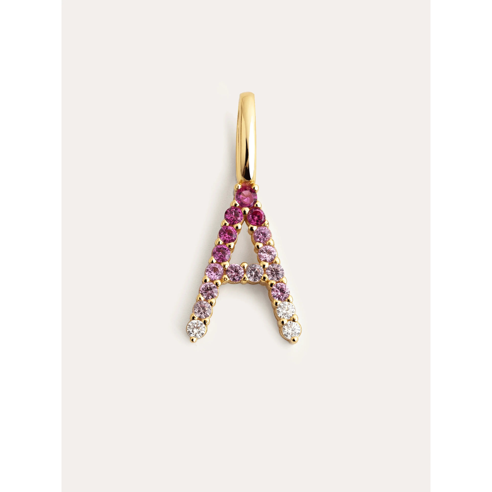 Charm Letter Spark Sakura - A Argento Placcato Oro