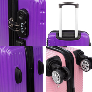 Valigia da cabina trolley in PP resistente agli urti. Serratura a codice, 4 ruote doppie rimovibili e girevoli a 360°.