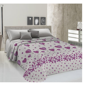 Copriletto di cotone mongolfiera rosa