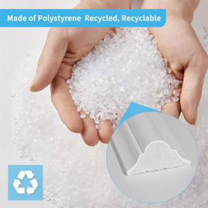 Elizabeth - Modanatura a Tutta Altezza per Pareti 24 Pezzi in Poliuretano Bianco Tinteggiabile