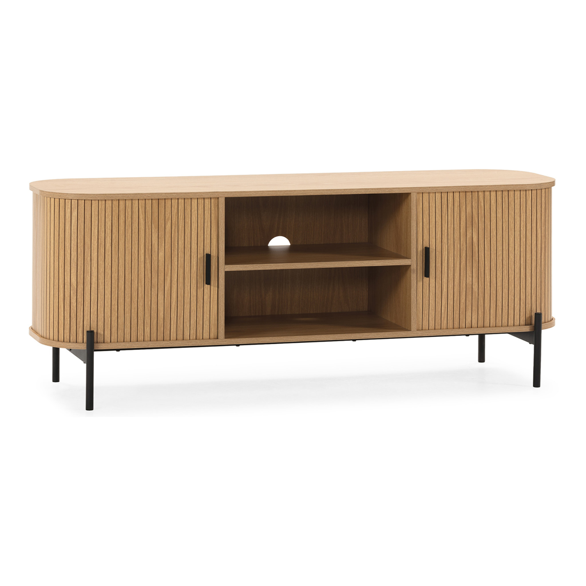 Mueble Tv Mónaco 2 puertas efecto Roble