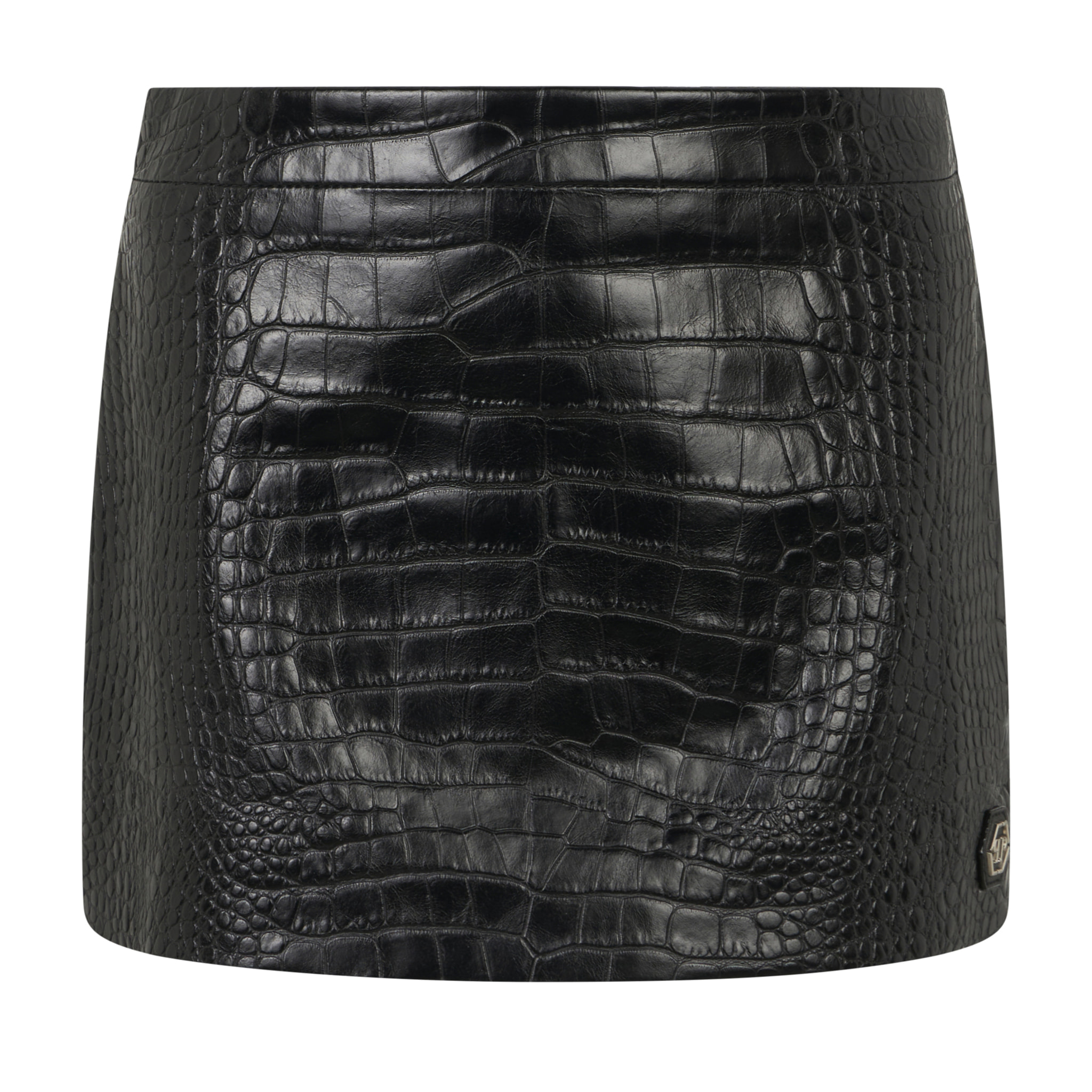 PHILIPP PLEIN Leather Mini Skirt Cocco