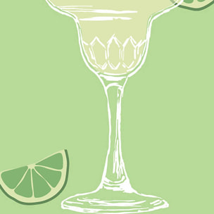 Affiche encadrée Margarita vert pastel Affiche + cadre en métal - Noir