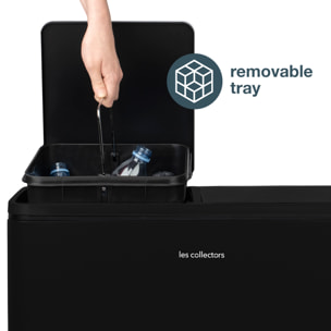 Papelera de Reciclaje N°910 Les Collectors, 60L, Negro Mate