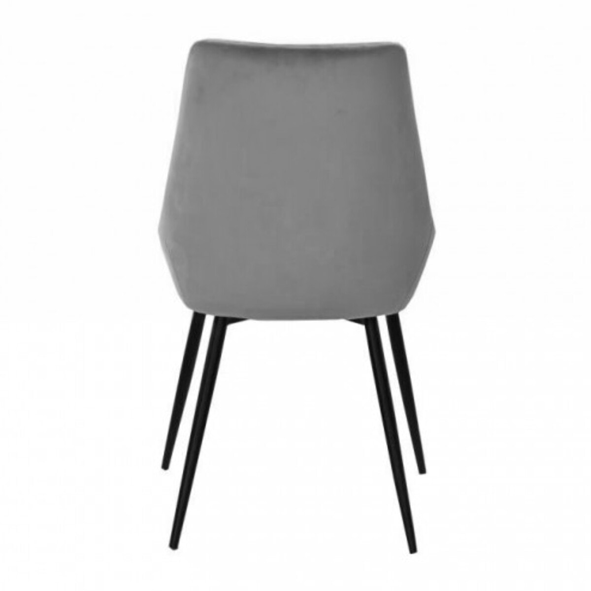Chaise en velours avec piètement métal noir - MONDO