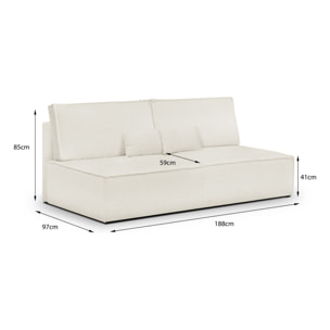 Canapé convertible 3 places en tissu bouclé - MILLA