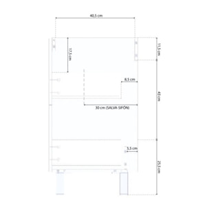 Pack de baño con lavabo cerámico y columnas Sense Max Roble Alaska