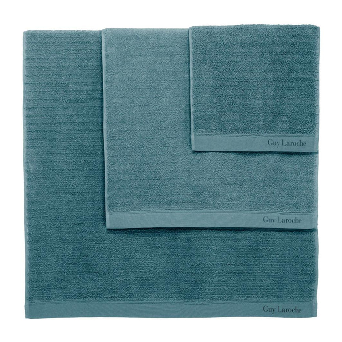 3 serviettes PALACE GUY LAROCHE - coton 550 g/m2 - pÃ©trole