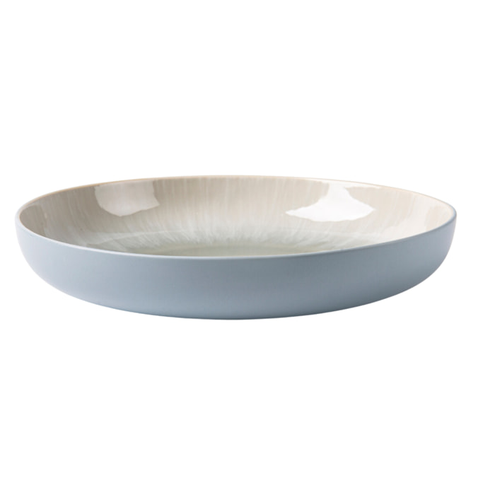Lot de 6 assiettes creuses bleu - "Iris"