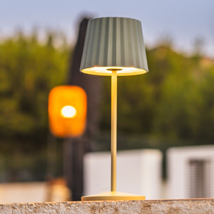 Lampe de table sans fil ABBY Vert H30cm