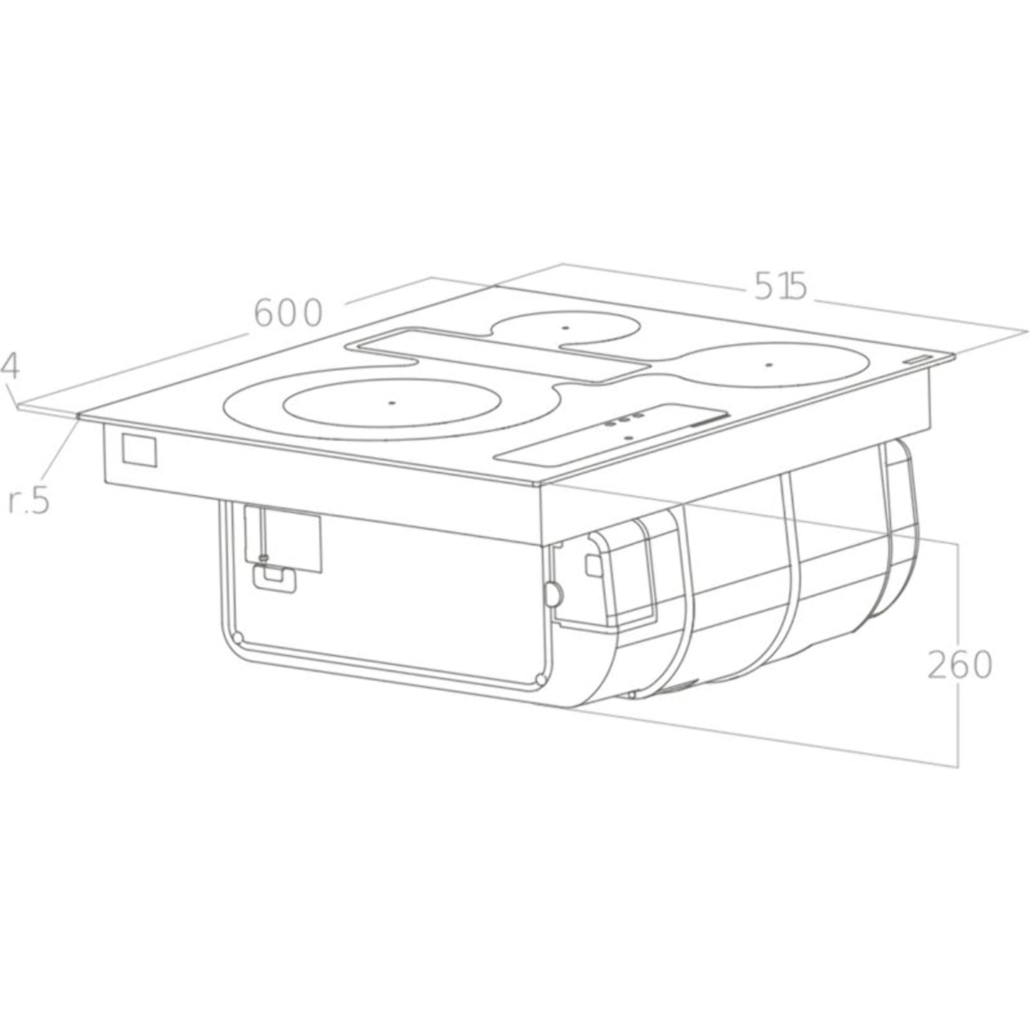 Plaque induction aspirante ELICA NIKOLATESLA FIT 3Z PRO 60 recyclage