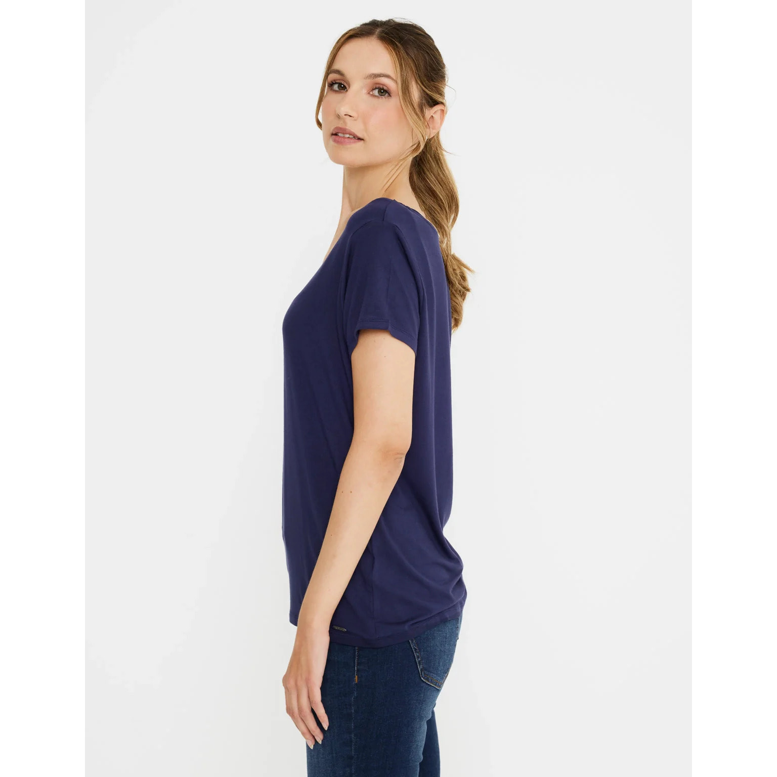 Camiseta Manga Corta Azul Marino - Kanae