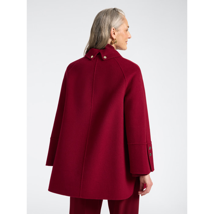 Elena Mirò - Cappotto misto lana double - Bordeaux