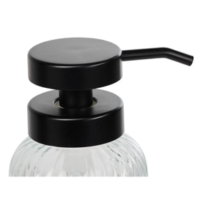Distributeur de savon Black edition en verre transparent 500ml
