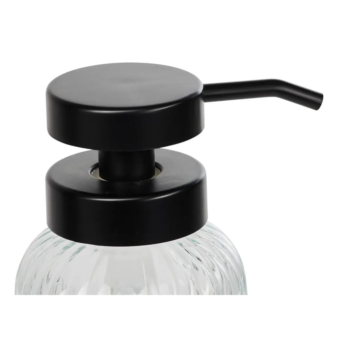 Distributeur de savon Black edition en verre transparent 500ml