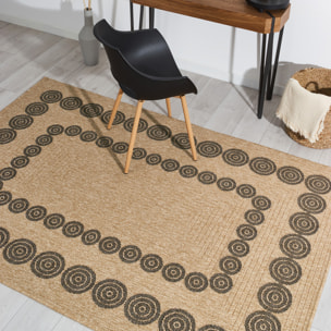 Nature - tapis effet jute noir