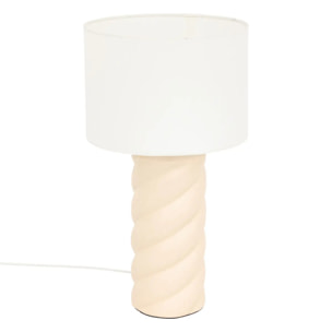 Lampe à poser Noly céramique beige H44cm