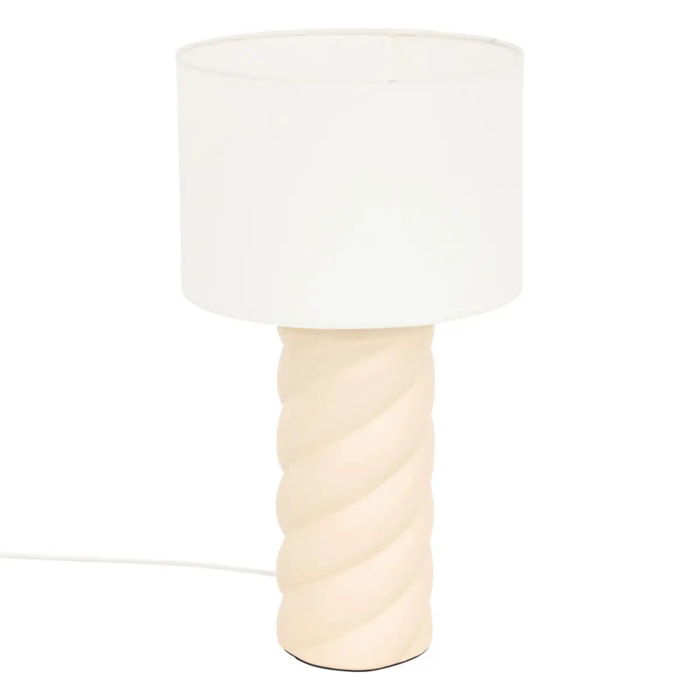 Lampe à poser Noly céramique beige H44cm