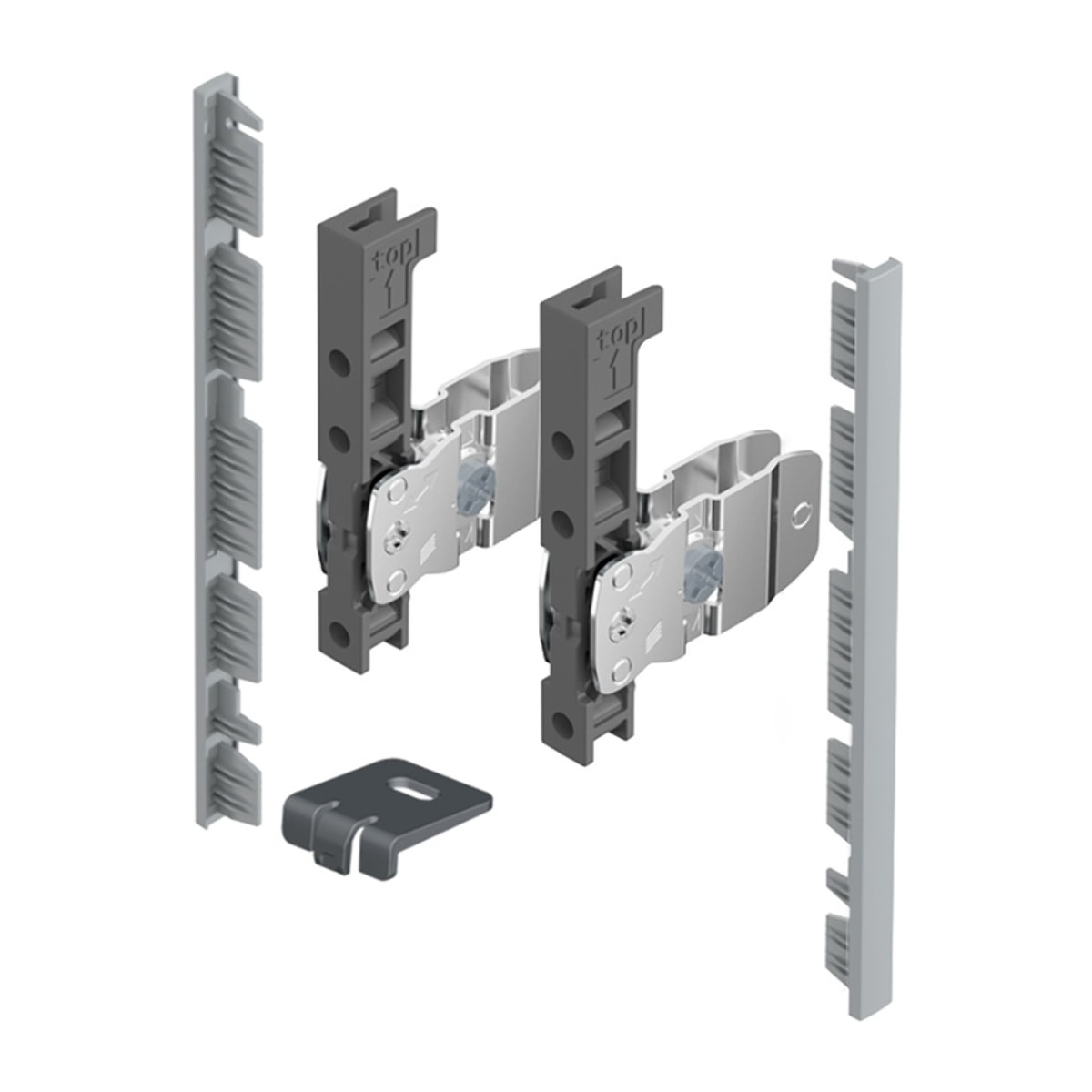AvanTech YOU Kit de raccords pour la façade intérieure à recouper - Hauteur 139 mm - Argent - HETTICH - 9257612