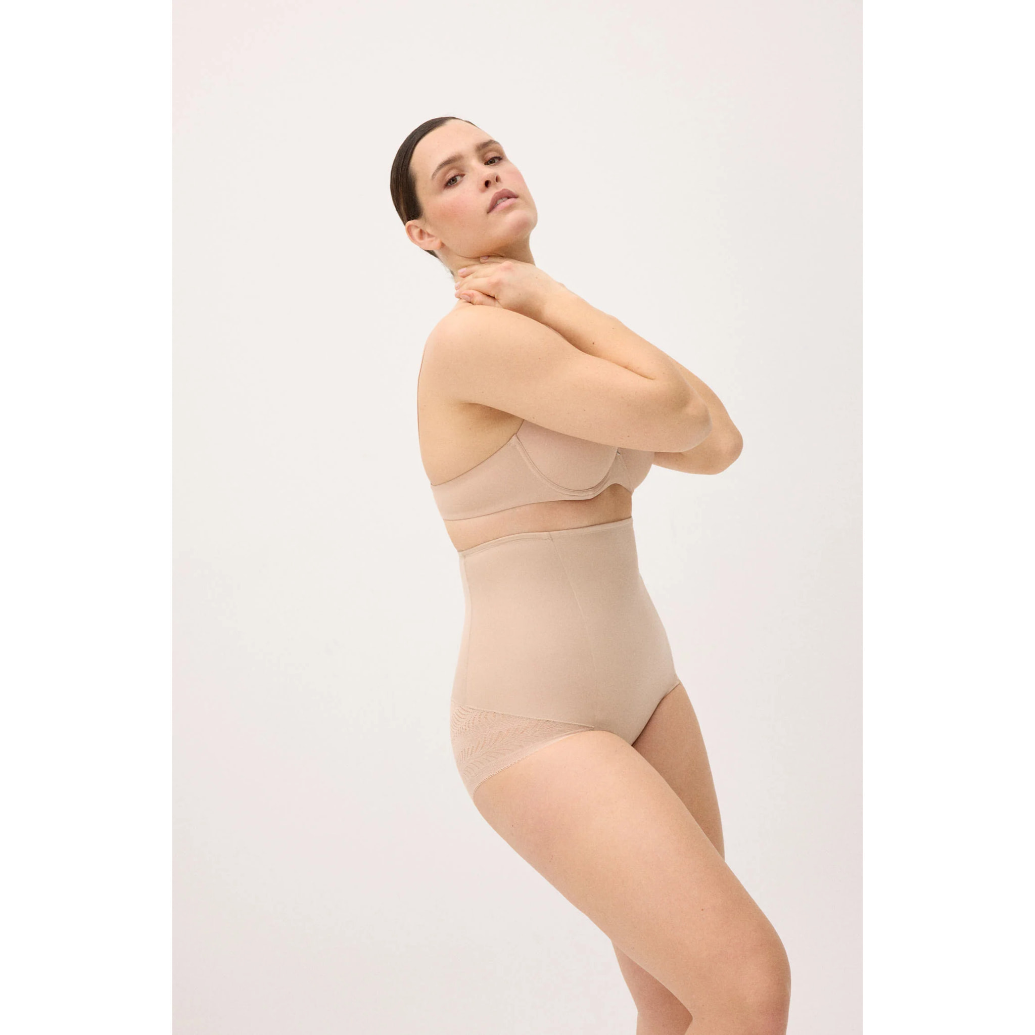 Slip vita alta adattabile Beige