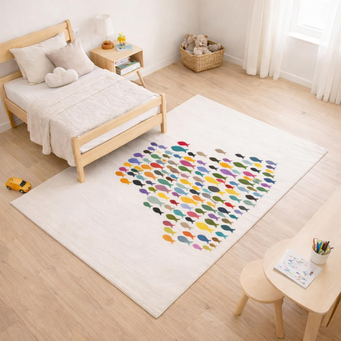 Tapis enfant Vade motif de poissons multicolores