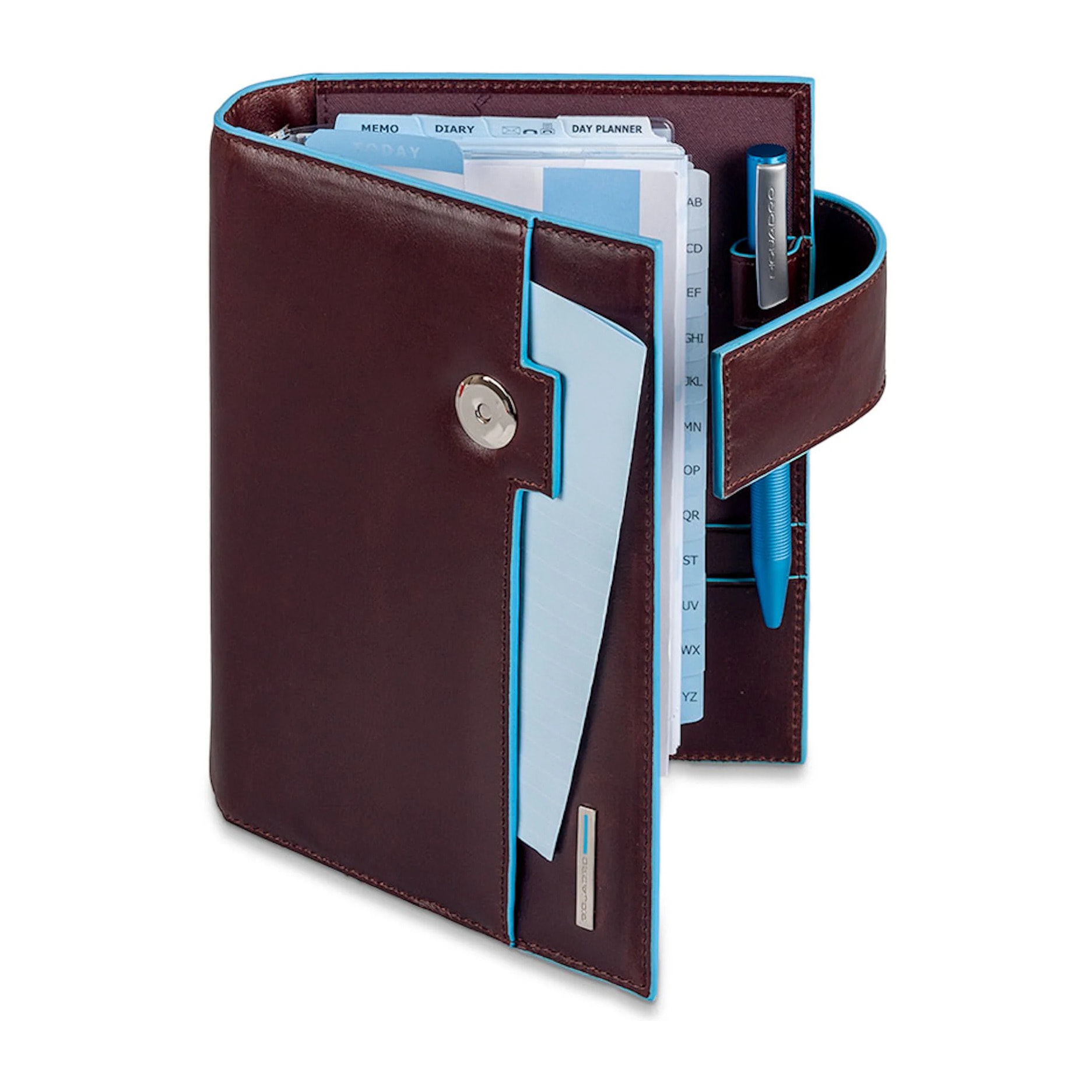 Piquadro Agenda organizer in pelle con porta penne