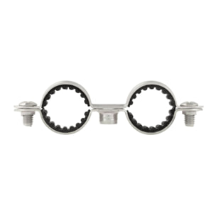 Collier de plomberie double isophonique Atlas en acier zingué - Ø 10 - Boite de 100 - SCELL-IT - CDI10
