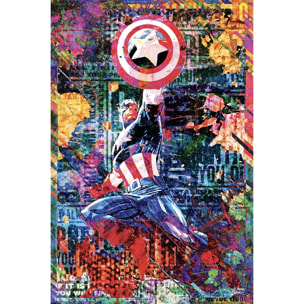 Tableau graffiti captain america Tableau plexiglas