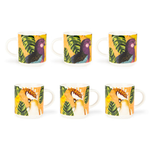 Set de 6 Tasses à Café Excelsa – Havana, New Bone China Multicolore