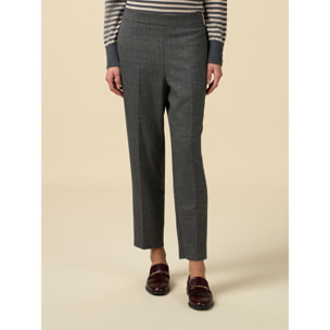 Oltre - Lurex jacquard trousers - Gris