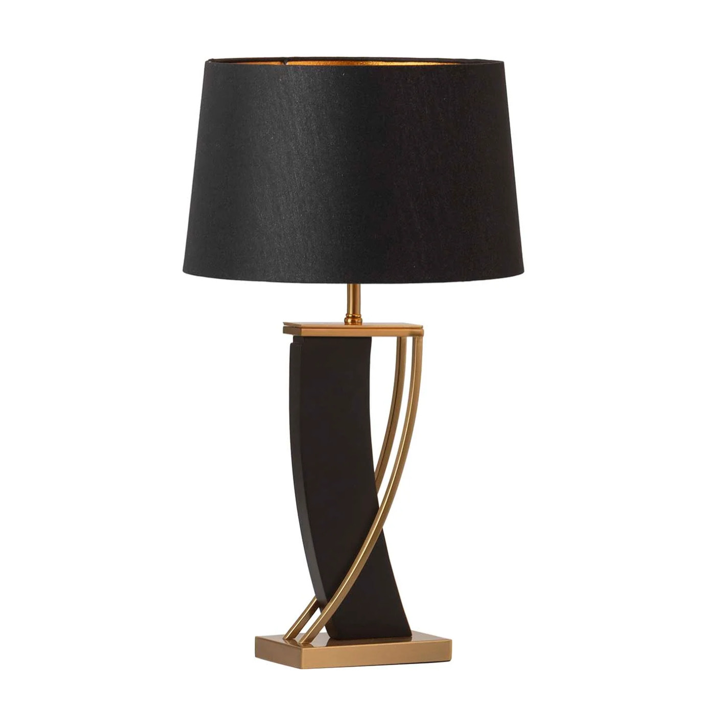 Lámpara Sobremesa Metal Mdf Negro 40x40x71 Cm